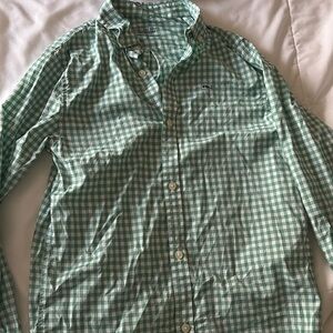 Vineyard Vines Green Gingham Button Down